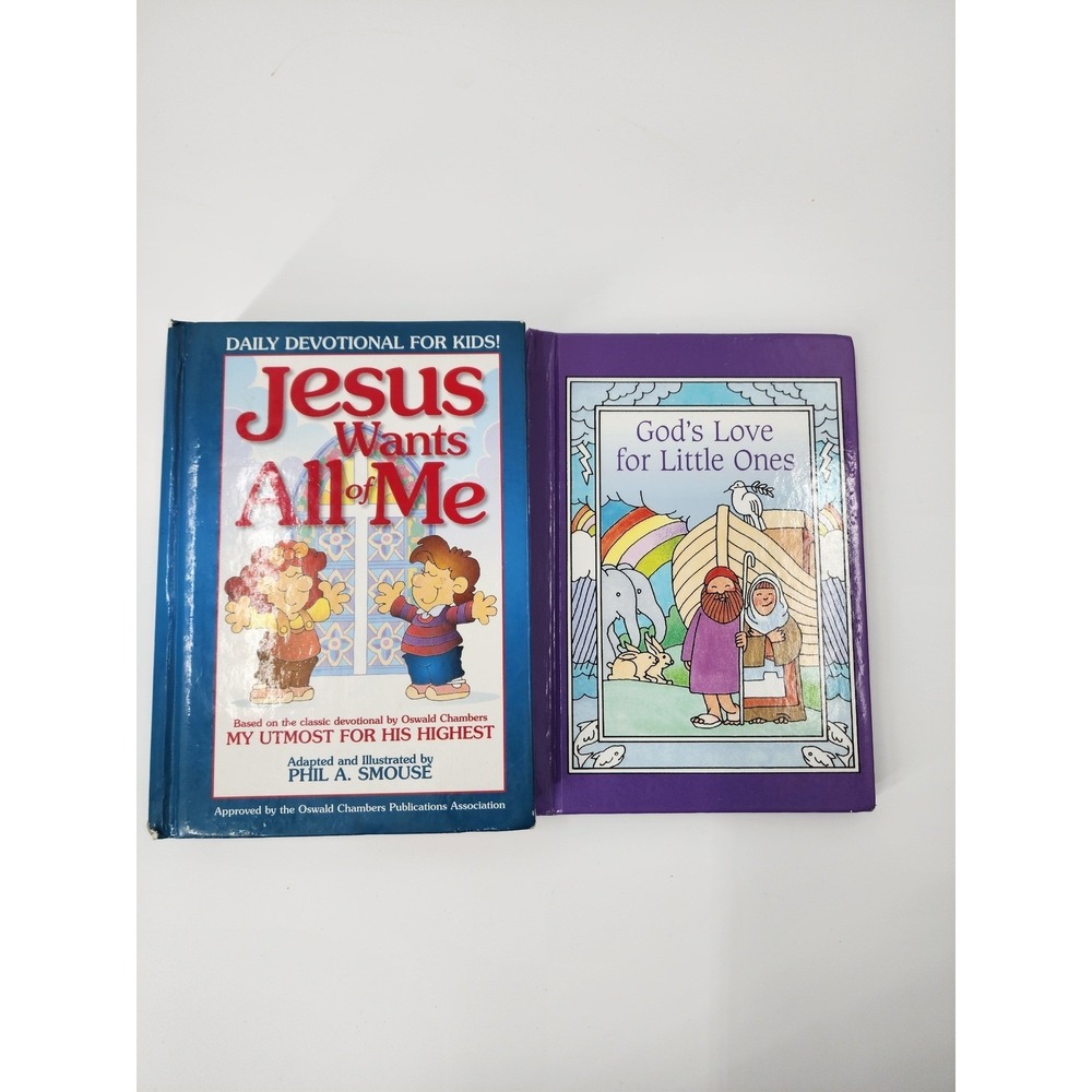 Jesus Wants All of Me & God's Love for Little Ones Kids Christian Book Lot 2pc